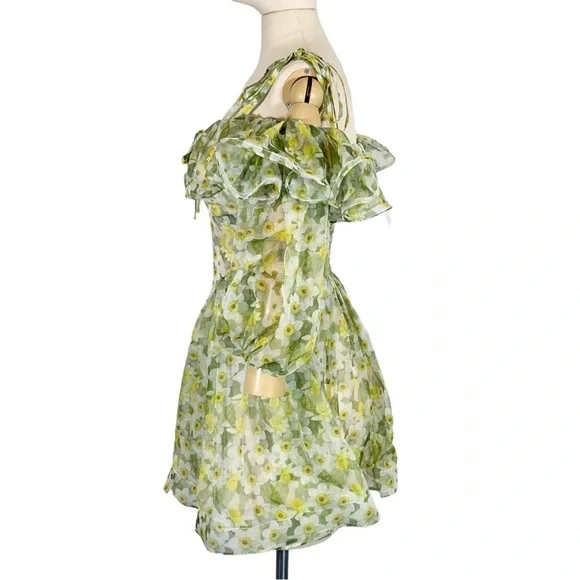 Dear Jose Off The Shoulder Mini Dress Floral Print Size Small NWT - Picture 5 of 13